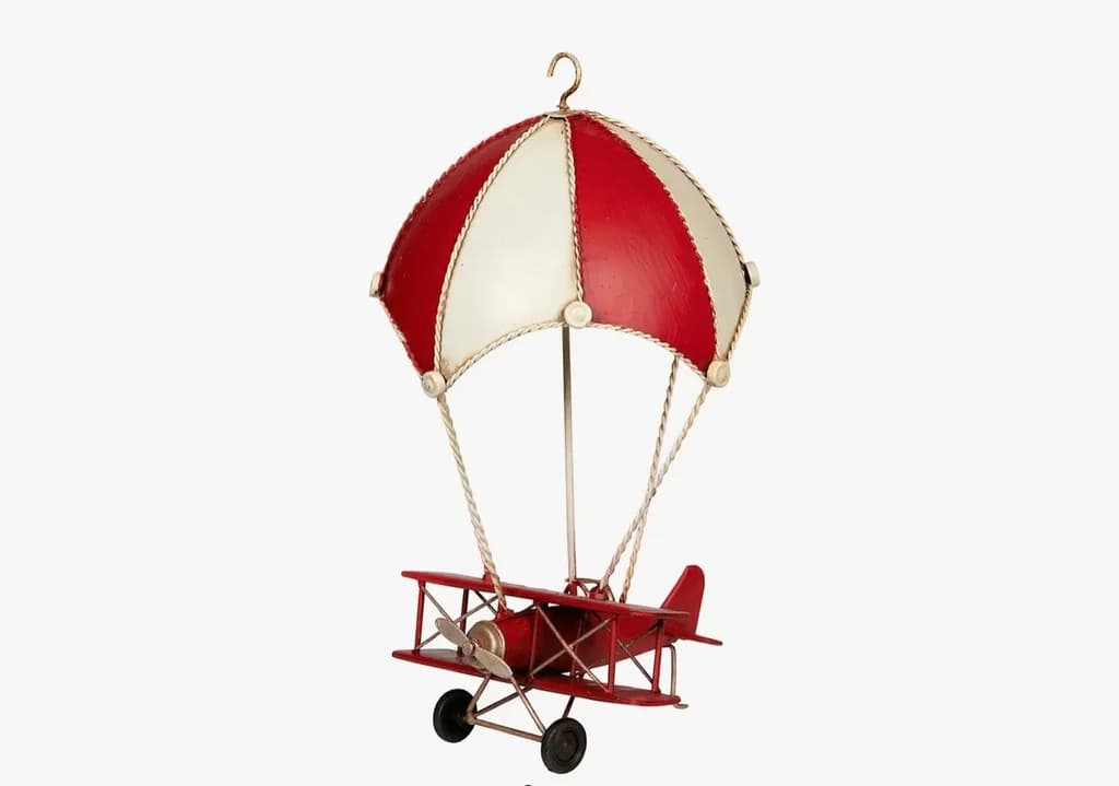 Fallskärm med bil / flygplan i metall