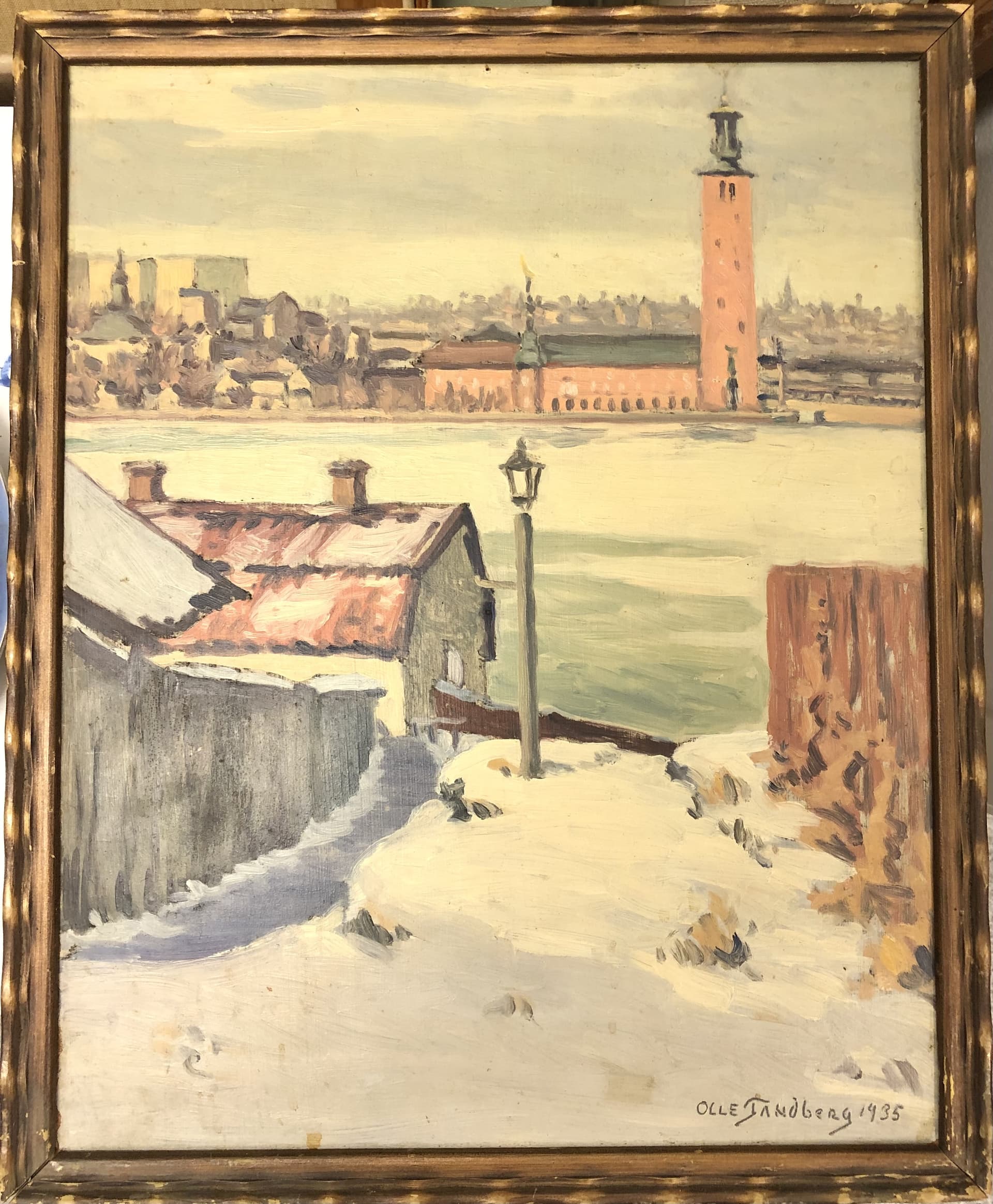 Olle Tandberg, Oljemålning, Stockholmsvy