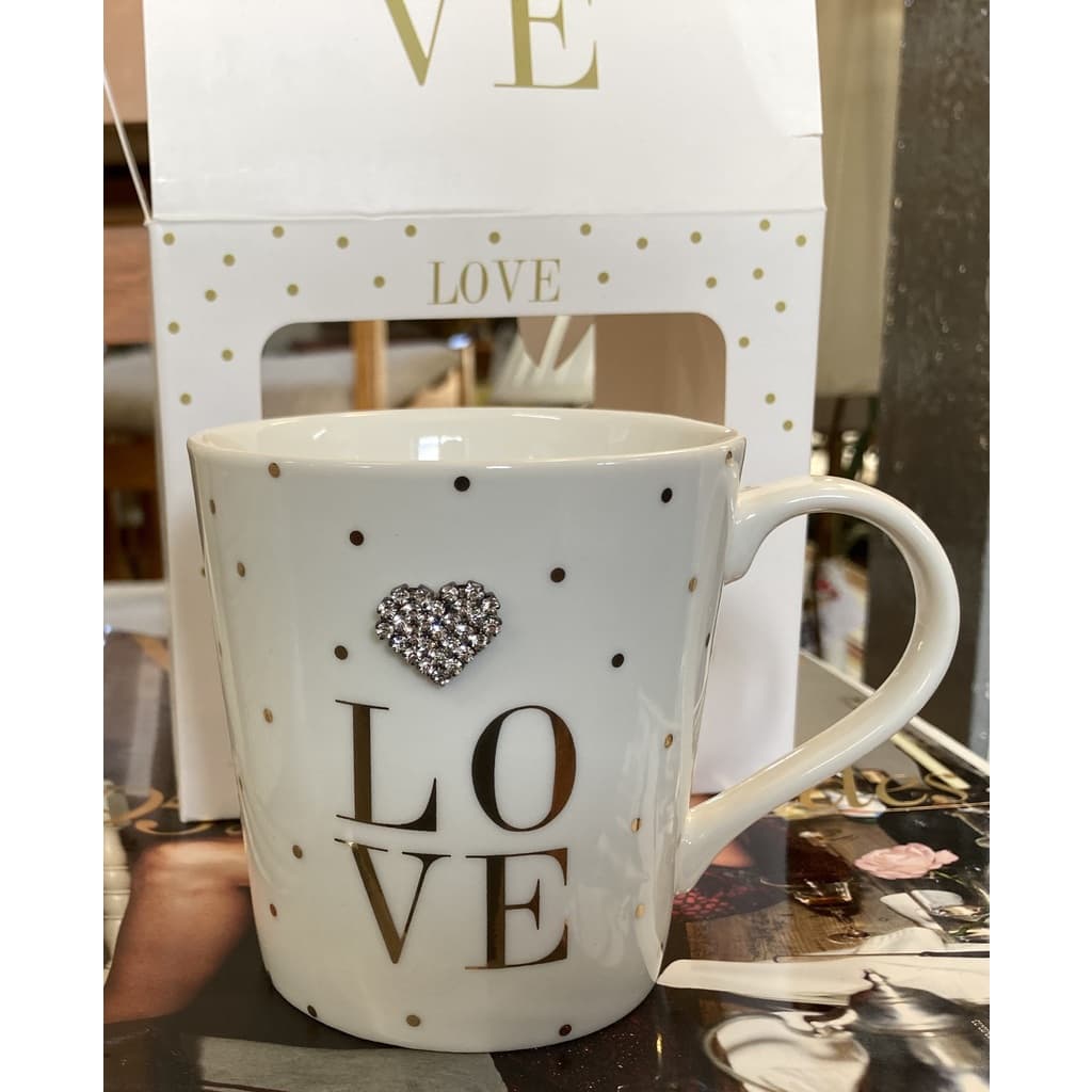 Läcker porslinsmugg "love"