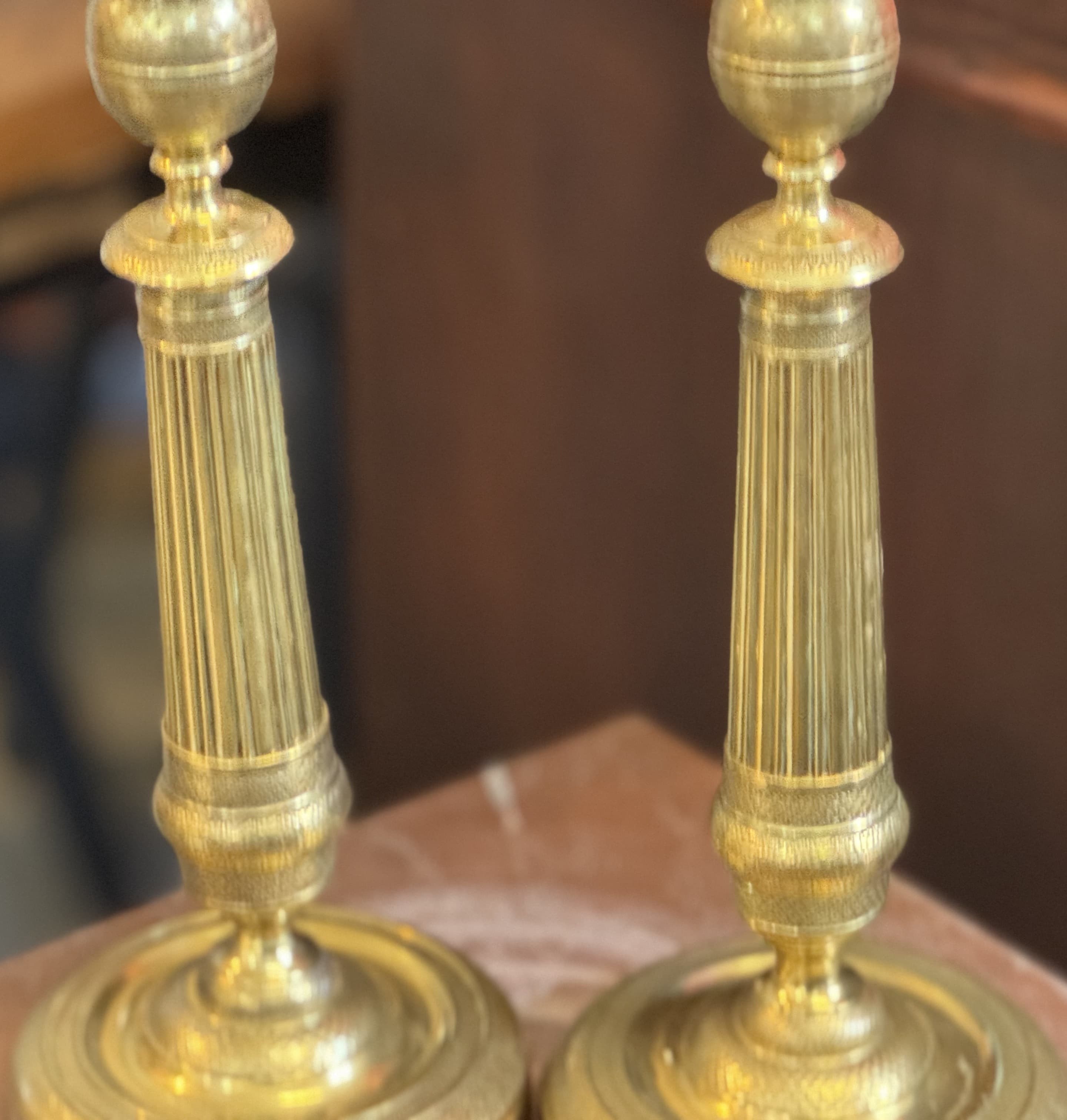 Ett par vackra ljusstakar, empire