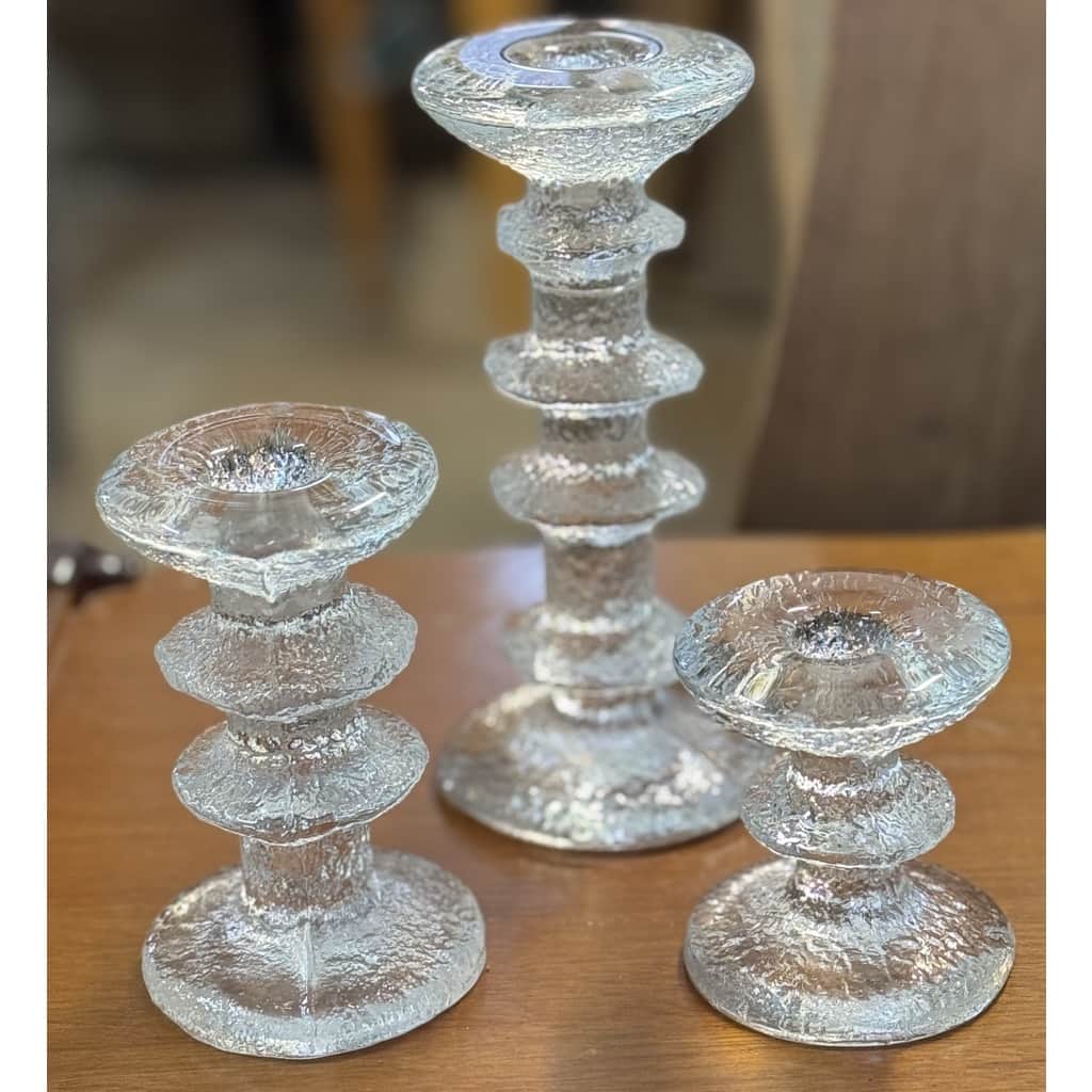 Set om 3 ljusstakar Iittala "Festivo" – begagnad belysning hos ReFurn Lidingö