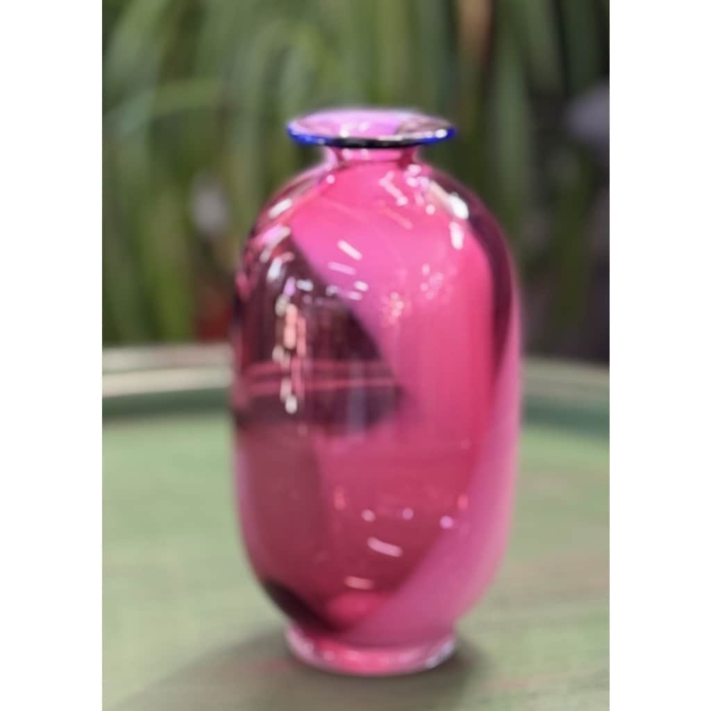 Vacker rosa vas, Transjö Hytta WRC – begagnad glas hos ReFurn Lidingö