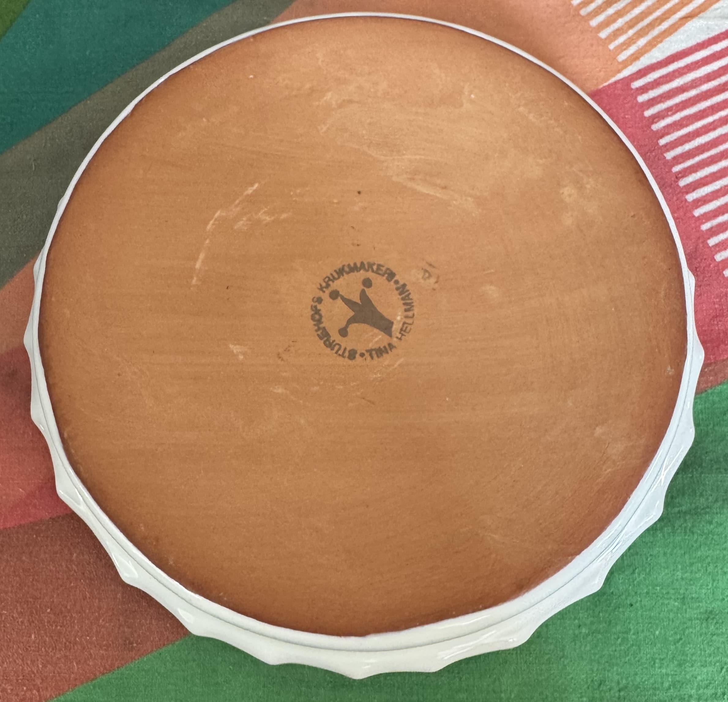 Kruka från Sturehofs krukmaker rund vit nr 5