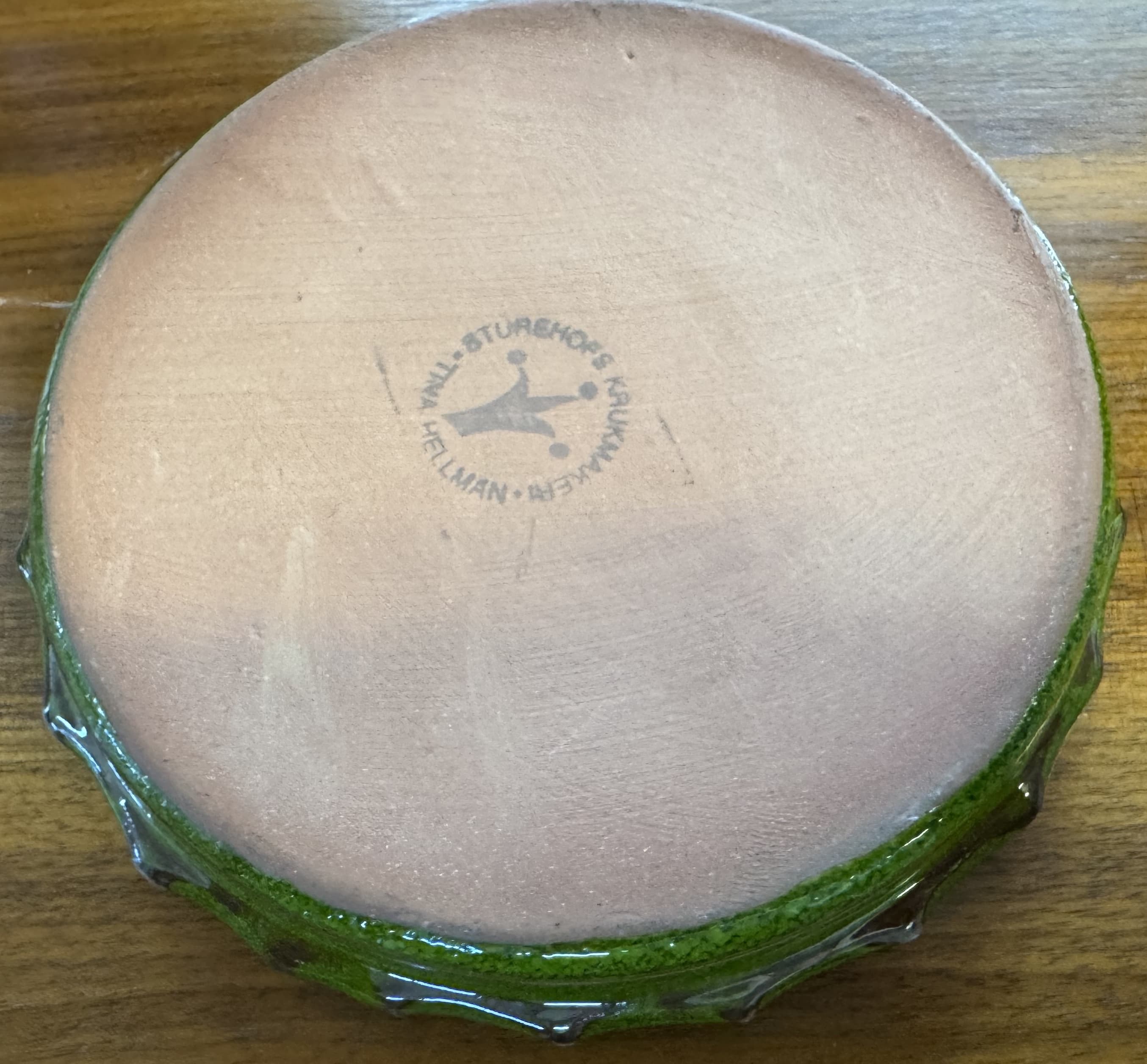 Kruka från Sturehofs krukmakeri, rak grön nr 4